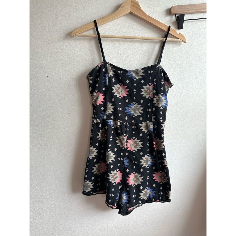 F21 Southwestern print romper with heart cutout